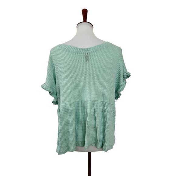 Francesca's Alya Womens Short Sleeve V Neck Pullover Top XL - Picture 3 of 8